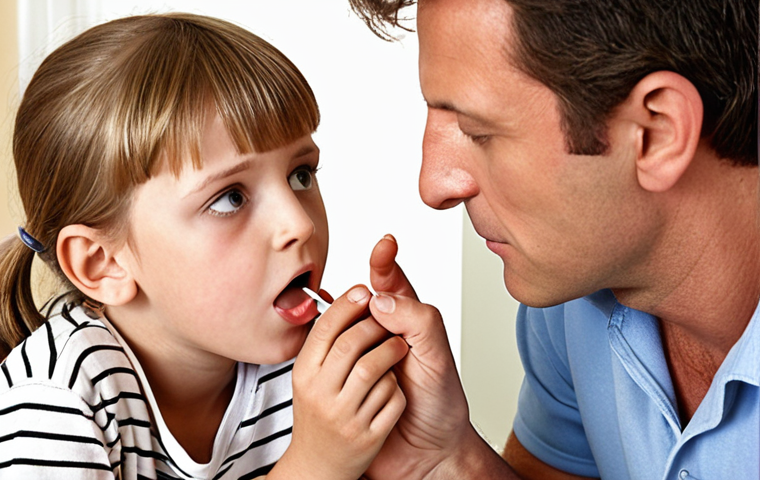 **
A child with ADHD receiving encouragement from their parents while taking medication. The scene should depict a supportive and understanding environment. Elements of therapy (like visual schedules or reward charts) could be subtly included.
**