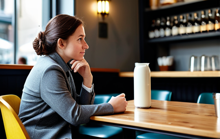 A professional adult individual, fully clothed in modest business casual attire, sitting slightly apart from a blurred group in a cozy, modern cafe. The person's expression is contemplative and their posture slightly reserved, subtly conveying a sense of internal social anxiety and isolation amidst a public setting. Soft, ambient lighting creates a quiet atmosphere. safe for work, appropriate content, fully clothed, modest clothing, perfect anatomy, correct proportions, natural pose, well-formed hands, proper finger count, natural body proportions, professional photography, high quality, family-friendly.